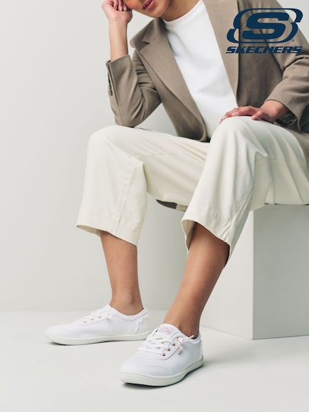 Skechers White Womens Bobs B Cute Trainers (972598) | BGN 142