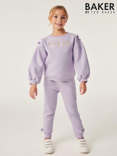 Lila - Baker by Ted Baker Set mit Pullover mit Schleifenverzierung und Jogginghose (972804) | 32 € - 38 €