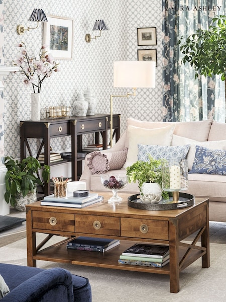 Laura Ashley Honey Gold Balmoral 3 Drawer Coffee Table (973064) | €941