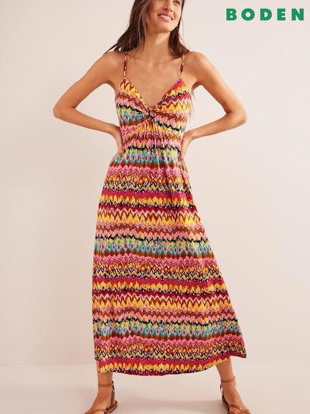Boden Pink Strappy Jersey Maxi Dress (973208) | €60