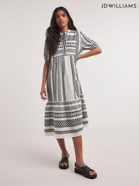 JD Williams Monochrome Smock White Dress (974264) | €27