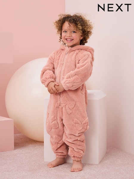 Roze met strik - Fleece All-In-One (1,5 - 16 jr) (974410) | € 20 - € 31