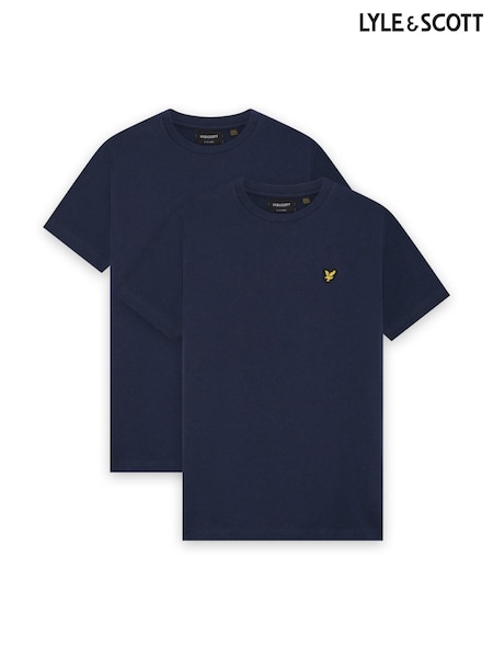 Blue - Lyle & Scott Plain T-shirts 2 Pack