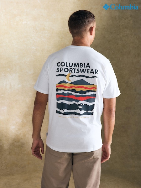 Columbia Mens Explorers Canyon Back Graphic 100% Cotton T-Shirt (974851) | €24