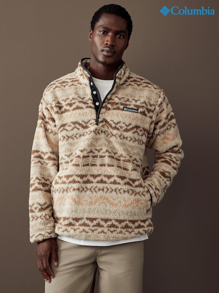 Ruskea - Columbia Mens Rugged Ridge III Sherpa Half Snap Fleece (974974) | €95