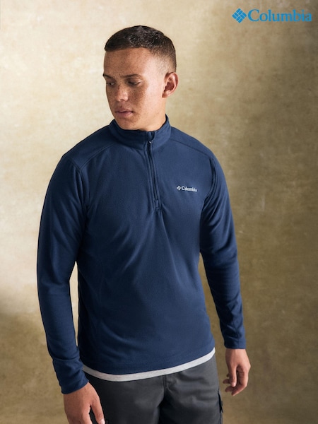 Columbia Mens Blue Klamath Range II Quarter Zip Fleece (974994) | €37