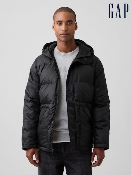 Black - Regular Gap Heavyweight Puffer Jacket