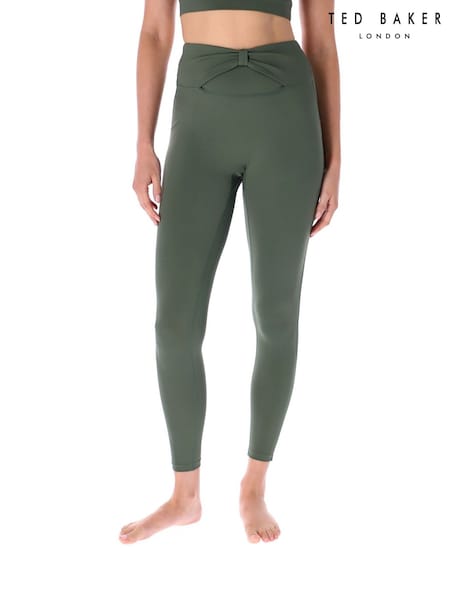 Green - Ted Baker Sport Joanne Yoga Bow Detail Leggings