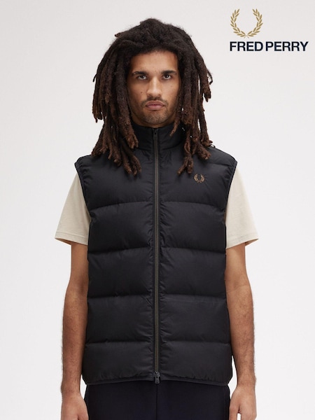 Fred Perry Padded Insulated Black Gilet (975575) | €102