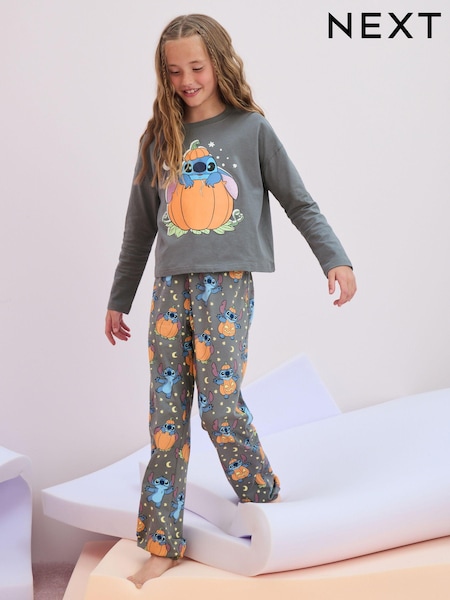 Charcoal Grey Lilo & Stitch 100% Cotton Halloween License Pyjamas (3-16yrs) (975792) | €16 - €22