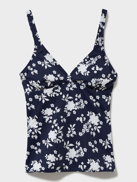 Crew Clothing Company Multi Blue Floral Print Nylon Tankini Top (975894) | €24