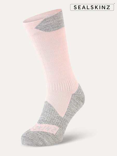 Sealskinz Pink Raynham Waterproof All Weather Mid Length Socks (976207) | €54