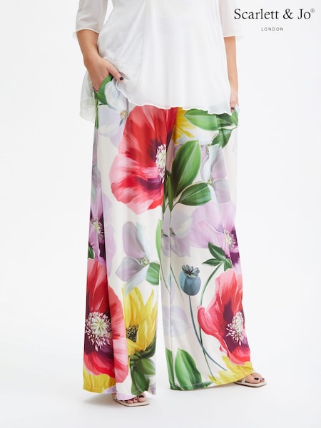 Scarlett & Jo Multi Bette Wide Leg Trousers (976309) | €38
