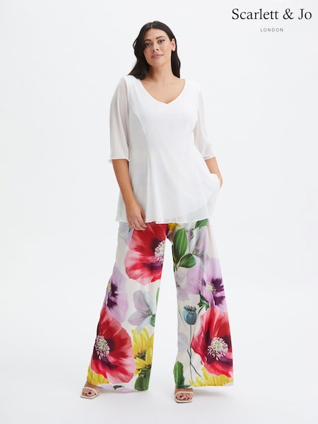Scarlett & Jo White V-Neck Tunic (976454) | AED116