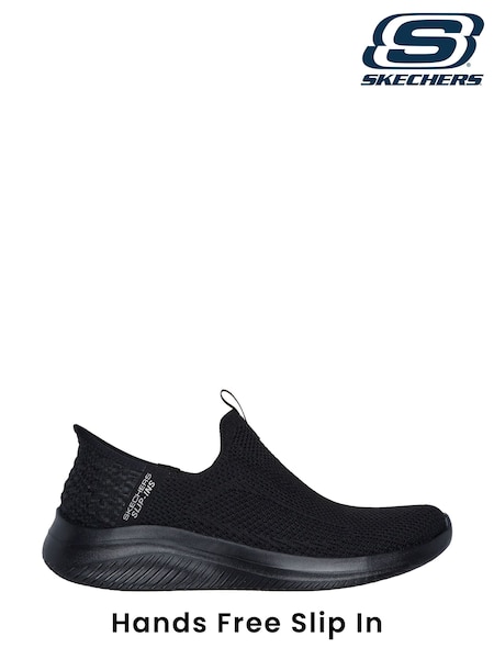 Skechers Black Ultra Flex 3.0 Easy Win Slip In Trainers (976825) | LEI 663