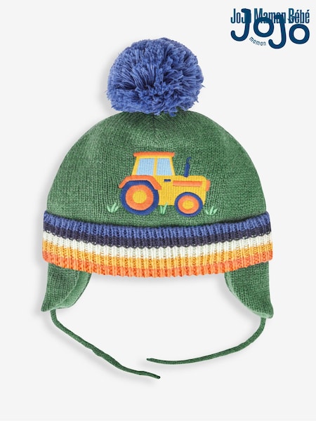 Khakigrün - Jojo Maman Bébé – Mütze mit Bommel-Applikation (976997) | 26 €