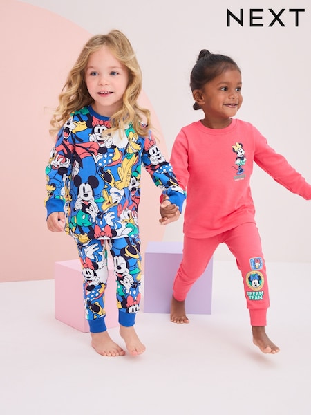 أحمر/أزرق - 2 Pack License Minnie Mouse Snuggle Pyjamas (9mths-12yrs) (977020) | ‏139 ر.ق. - ‏173 ر.ق.