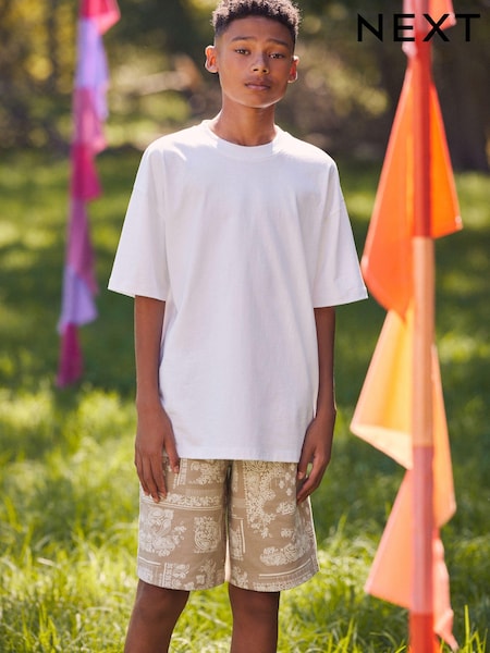 Stone 100% Cotton Bandana Print Jersey Shorts (3-16yrs) (977022) | €5.50 - €7.50
