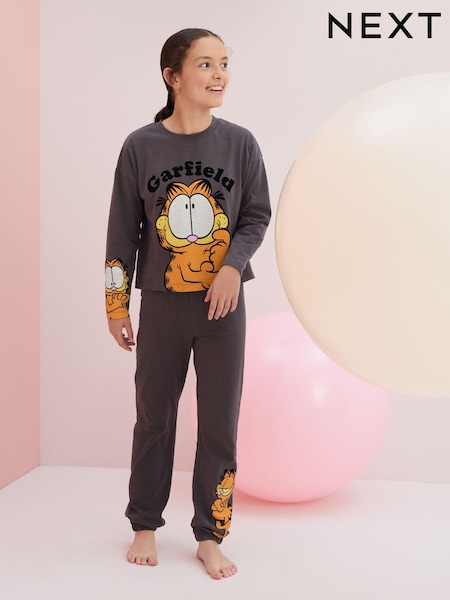 Grey 100% Cotton License Garfield Jogger Pyjamas (3-16yrs) (977024) | AED56 - AED74