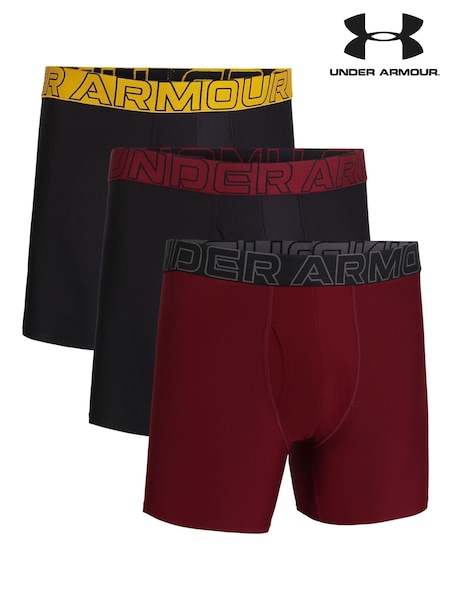 Under Armour Red Performance Tech Boxers 3 Pack (977047) | AED198