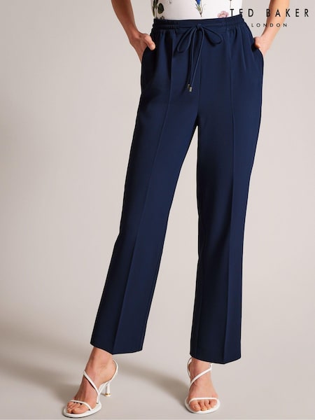 Ted Baker Blue Laurai Slim Cut Ankle Length Trousers (977394) | €56