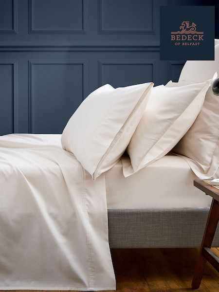 Bedeck of Belfast Natural Bob 600 Thread Count Egyptian Cotton Oxford Pillowcase (978060) | 99 QAR