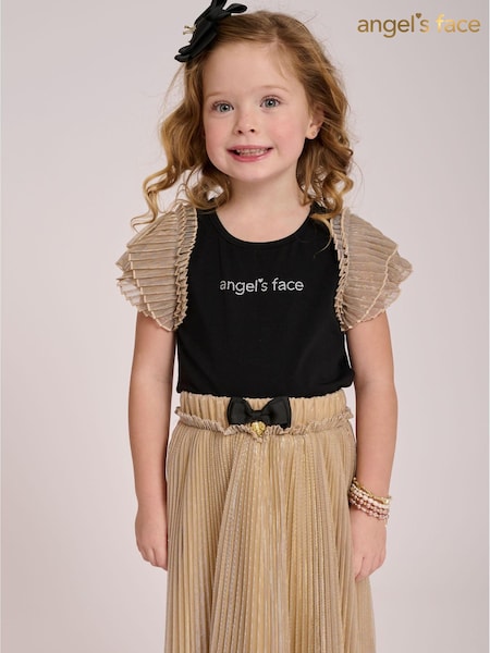 Angels Face Piper Pleated Sleeve Black Top (978328) | €26 - €27