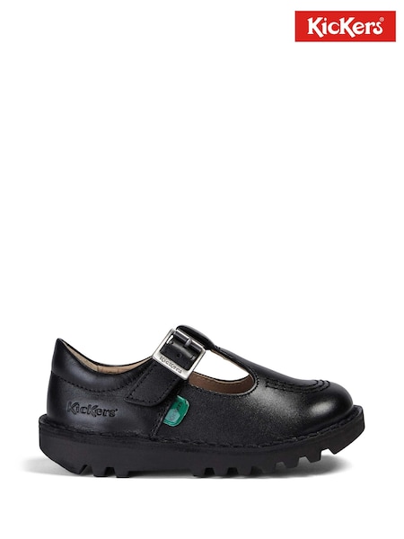 Kickers Black Leather Infant Leather T-Bar Shoes (978412) | €66