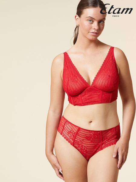 ETAM Red Panama Sexy N*7 Unlined Lace Contour Bra (978895) | €19