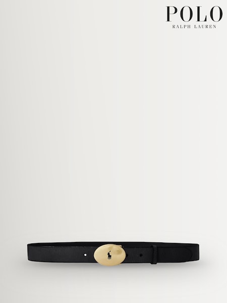 Black - Polo Ralph Lauren Oval Buckle Belt