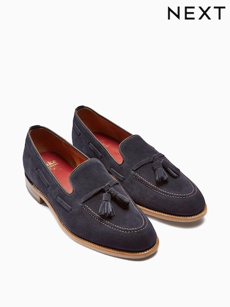 Navy Blue Loake For Next Suede Loafers (979286) | 866 QAR
