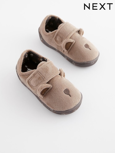 Brown Bear Touch Fastening Cupsole Slippers (980066) | €16 - €18