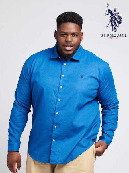 U.S. Polo Assn. Linen Blend Relaxed Long Sleeve Shirt (980067) | 271 LEI