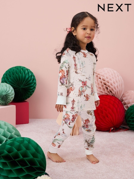 Cream Scene 100% Cotton Christmas Pyjamas (9mths-16yrs) (980480) | €11 - €15