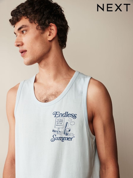 Blue 100% Cotton Snoopy Vest (981044) | €4