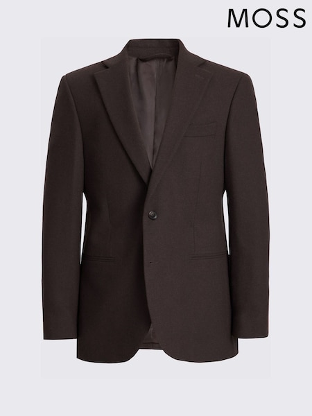 Marrón - Regular Moss Tailored Fit Tweed Suit Jacket