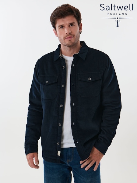 蓝色 - Regular Saltwell Borg Lined Corduroy Jacket