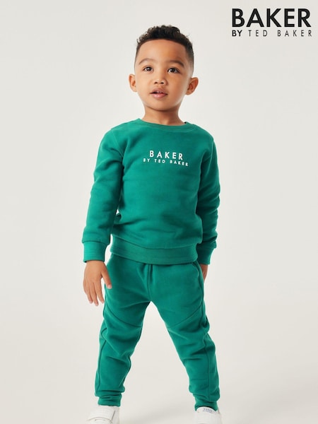 Grün - Baker By Ted Baker Set mit Sweatshirt und Jogginghose aus 100% Baumwolle (981528) | 32 € - 34 €