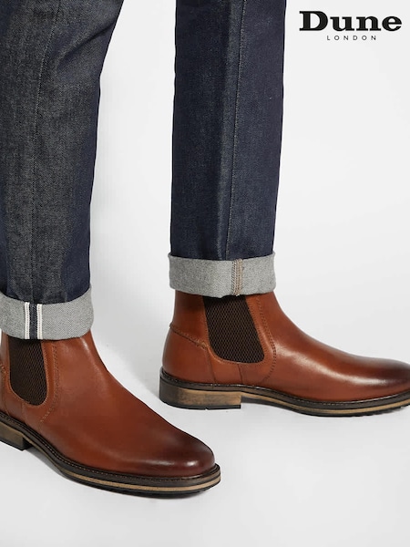 Gaišbrūns - Wide Fit Dune London Chorleys Chelsea Boots