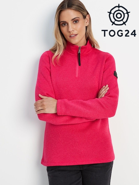 Tog 24 Pink Pearson Knit Look Zip Neck Fleece (981603) | €24