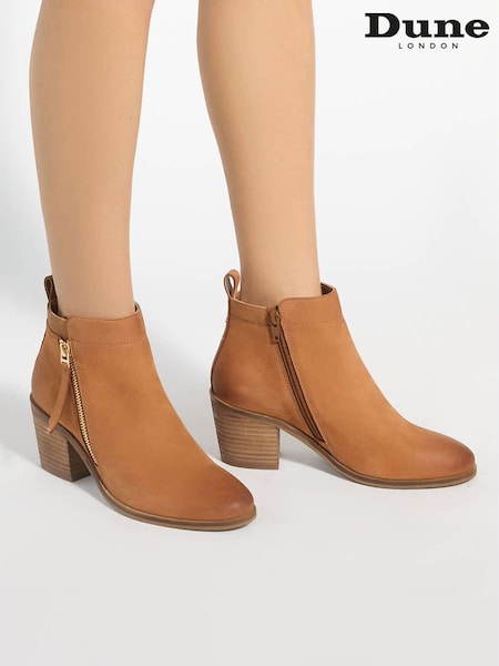 Світло-коричневий - Чоботи Dune London Paicing Side Zip Ankle