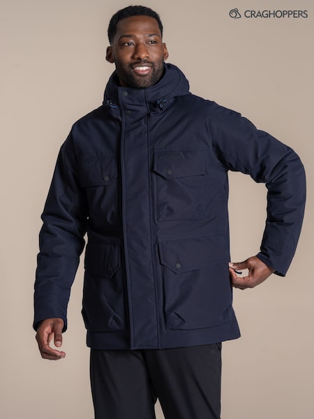 Blue - Regular Craghoppers X National Trust Hamps Insulated Waterproof Jacket