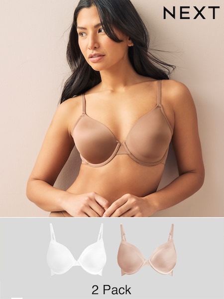 Praline Nude/White 2 Pack Light Pad Full Cup Smoothing Ultimate Comfort T-Shirt Bra A-E (983402) | €24