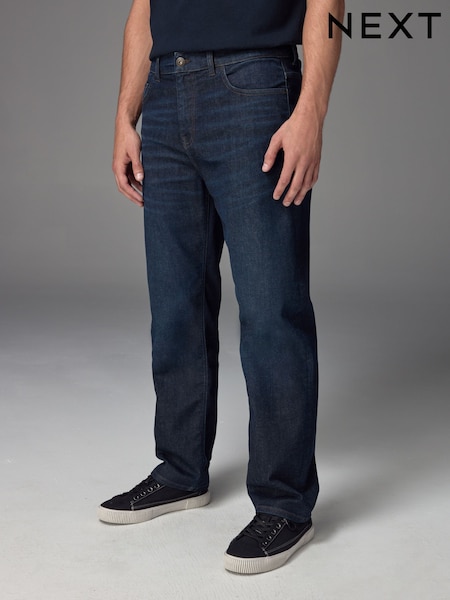 Albastru Clătire indigo - Croi drept - Denim Blugi prespălat vintage (984100) | 203 LEI