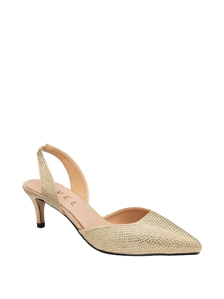 Gold - Ravel Schuhe mit Fersenriemen und Strassbesatz (984263) | 26 €