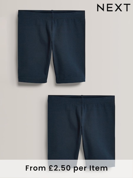Donkerblauw - 2 Pack Cotton Rich Stretch Cycle Shorts (3-16yrs) (985115) | € 8 - € 15