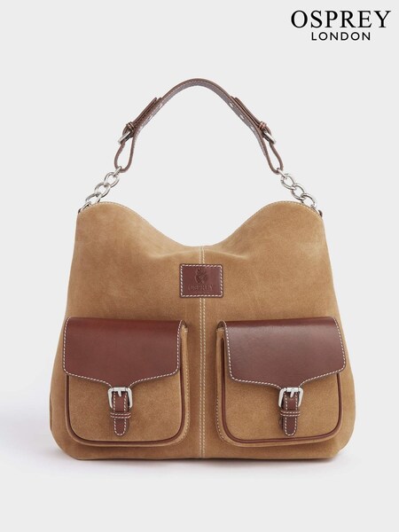 OSPREY LONDON The Vagabond Italian Suede Brown Bag (985567) | €563