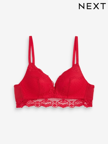 Red Pad Non Wire Lace Bra (985726) | €9.50