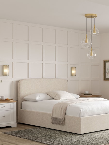 Natural Oyster Casual Boucle Matson Upholstered Ottoman Storage Bed Frame (985899) | €775 - €900