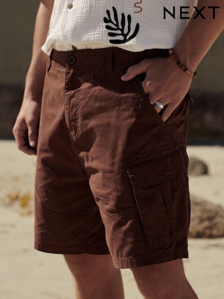 Rust Brown Cotton Cargo Shorts (986061) | € 7